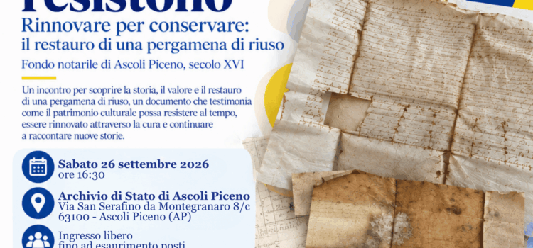 Giornate Europee del Patrimonio 2026: “Tracce che resistono. Rinnovare per conservare: il restauro di una pergamena di riuso” Giornate Europee del Patrimonio 2026: “Tracce che resistono. Rinnovare per conservare: il restauro di una pergamena di riuso”